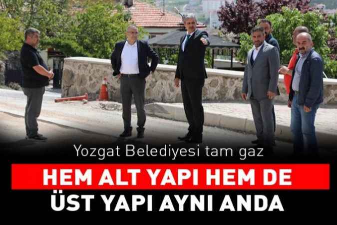 Yozgat Belediyesi yol çalışmalarına devam ediyor