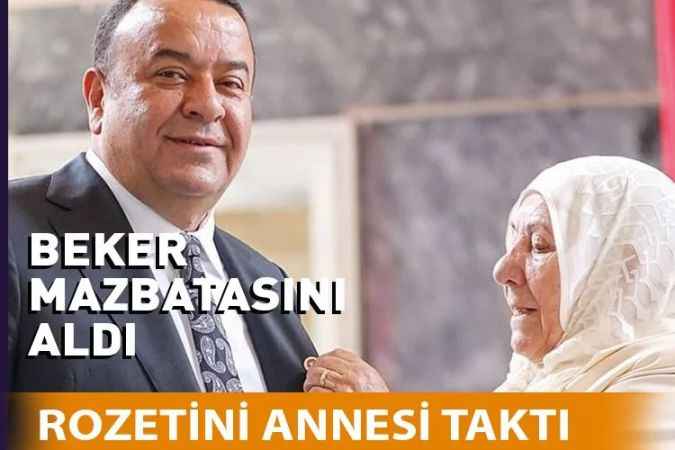 İYİ Parti Ankara Milletvekili hemşehrimiz Adnan Beker mazbatasını aldı, rozetini annesi taktı