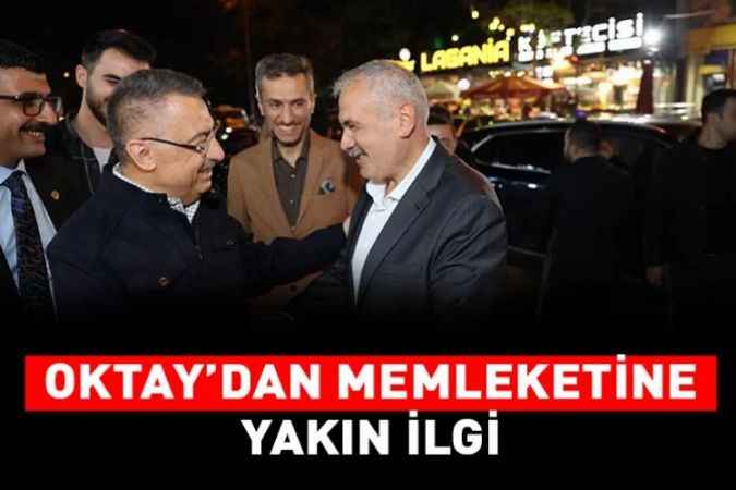 Cumhurbaşkanı Yardımcısı Fuat Oktay'dan memleketi Yozgat'a yakın ilgi