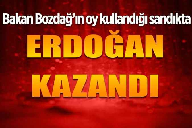 Bakan Bozdağ'ın oy kullandığı sandıkta Erdoğan kazandı