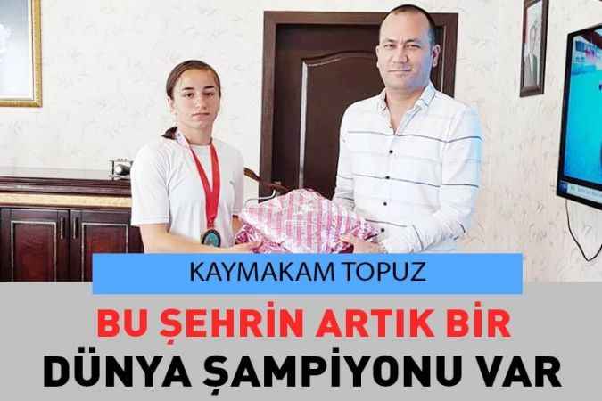 Kick Boks Dünya Şampiyonasında Dünya Şampiyonu Olan Rabia Karadaş Akdağmadeni Kaymakam’ı Fatih Topuz’u Ziyaret Etti