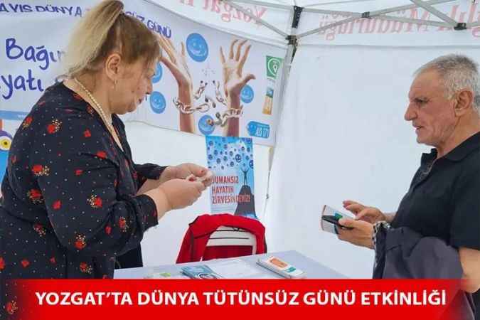 Yozgat İl Sağlık Müdürlüğünden ‘Dünya Tütünsüz Günü’ Etkinliği Düzenlendi