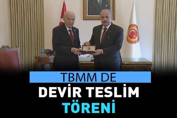 Şentop TBMM başkanı olarak görevi MHP Genel Başkanı Devlet Bahçeli'ye devretti.