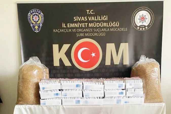 Sivas'ta 102 Kilogram Kaçak Tütün Ele Geçirildi