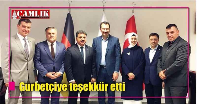 Gurbetçiye teşekkür etti