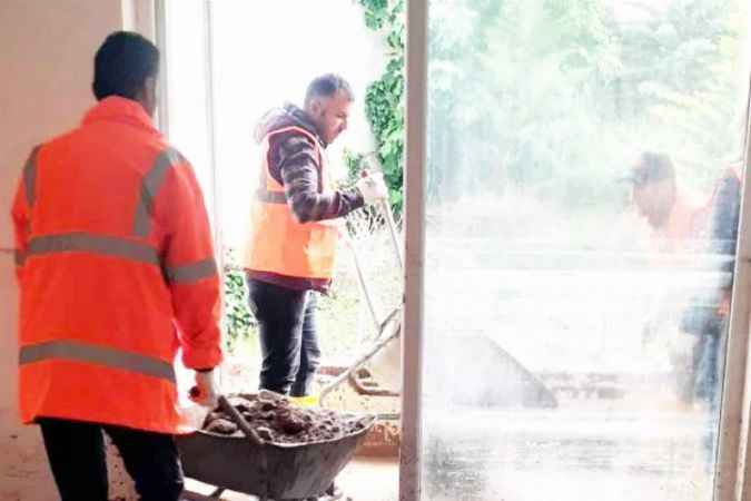 Ankara Yenimahalle’de Kuvvetli Sağanak Mesaisi