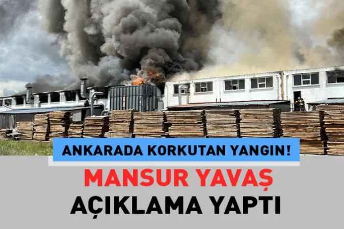 Ankara’da Kahramankazan ilçesinde Mobilya Fabrikasında Yangın Çıktı