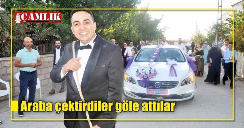 Araba çektirdiler göle attılar