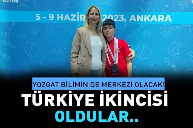 Yozgat Fatma Temel Turhan Bilim ve Sanat Merkezi TÜBİTAK yarışmasında Türkiye 2'ncisi oldu