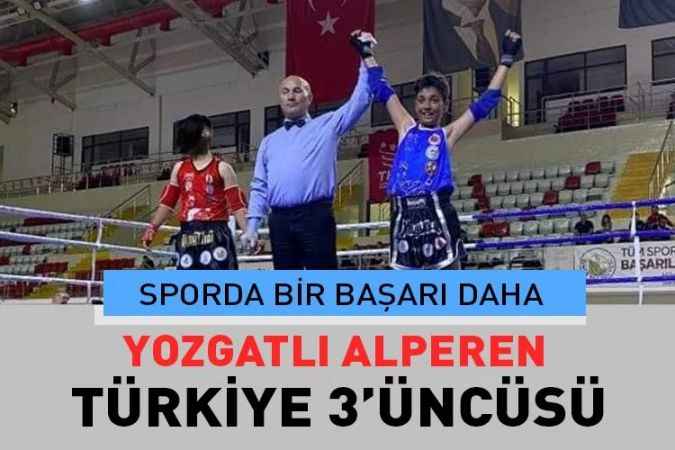 Muay Thai Okul Sporları yarışmasında Yozgatlı Alperen Alpaydın Türkiye 3'ncüsü oldu