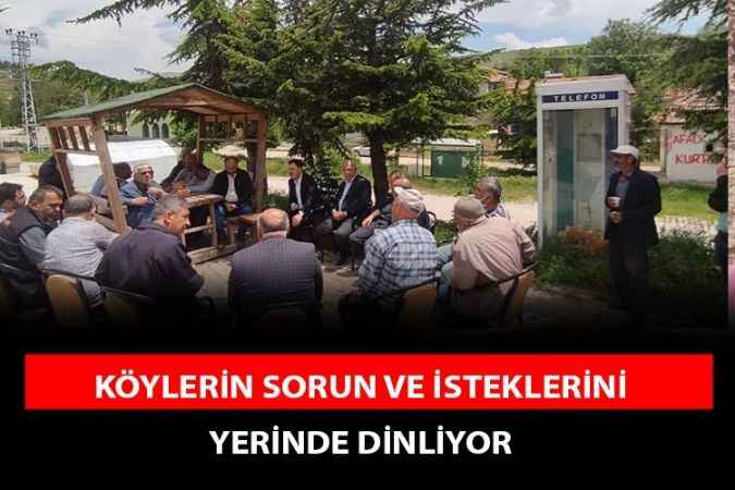Yozgat'ın Çandır ilçe Kaymakamı ve belediye Başkanı köy ziyaretlerini sürdürüyor