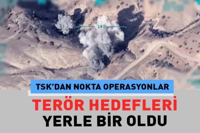 Türk Silahlı Kuvvetleri Tel Rıfat ve münbiç bölgesinde terör hedeflerini yerle bir etti.