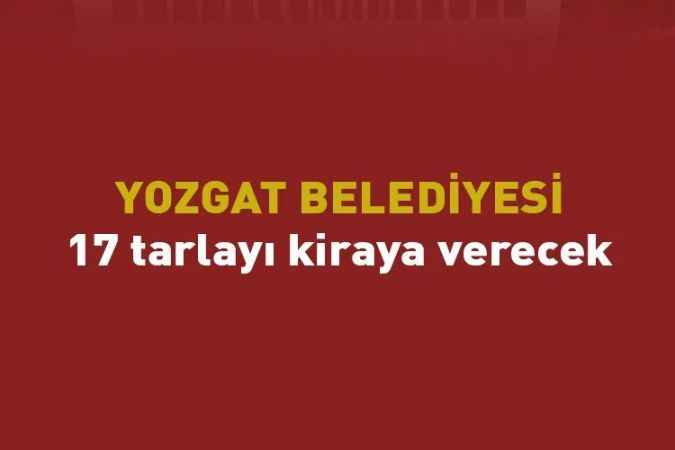 Yozgat Belediyesi, 17 adet tarlayı kiraya verecek