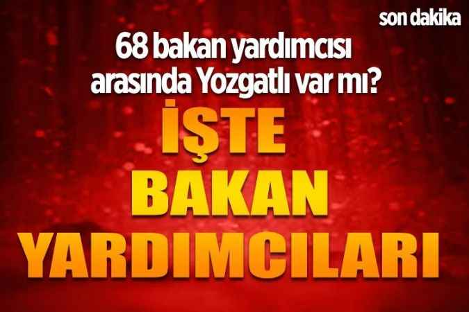 Bakan Yardımcıları ataması yapıldı? Peki Kimler bakan yardımcısı oldu? Bakanı olmayan Yozgat’ın bakan yardımcısı var mı?
