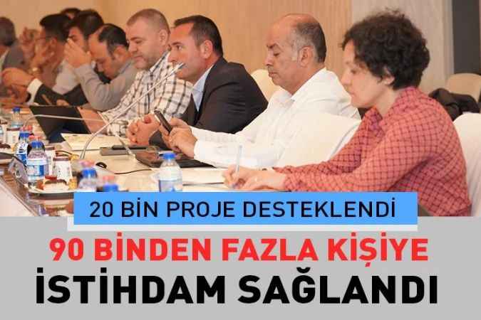 20 bin proje desteklendi.  90 binden fazla kişiye istihdam sağlandı