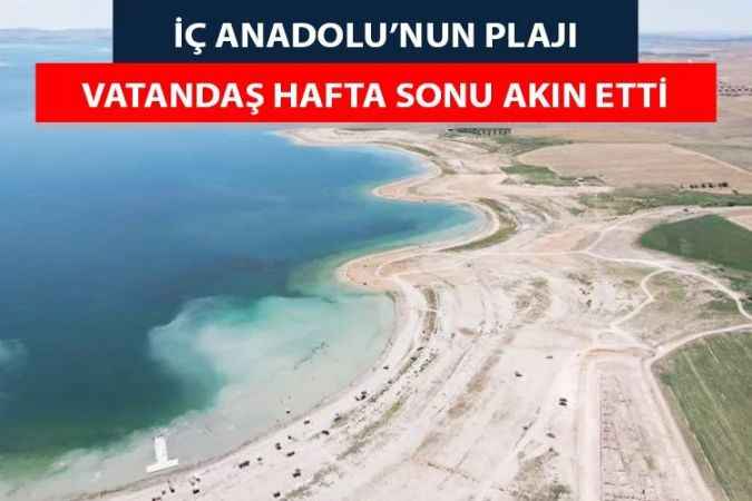 Savcılı plajında yoğunluk devam ediyor "İç Anadolu’nun plajı" yine boş kalmadı