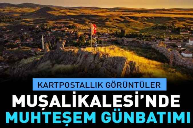 Yozgat'ın Akdağmadeni İlçesi'ne bağlı Muşalikalesi Köyü'nde gün batımı