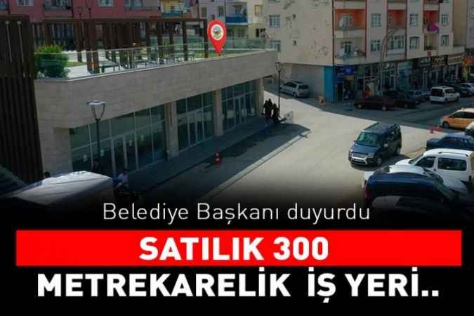 Belediye’den satılık iş yeri