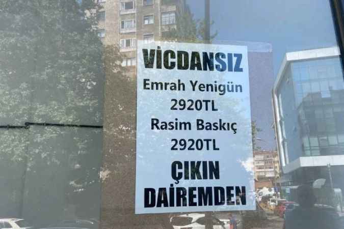 Ev sahibi bina girişine öyle bir not yazdı ki