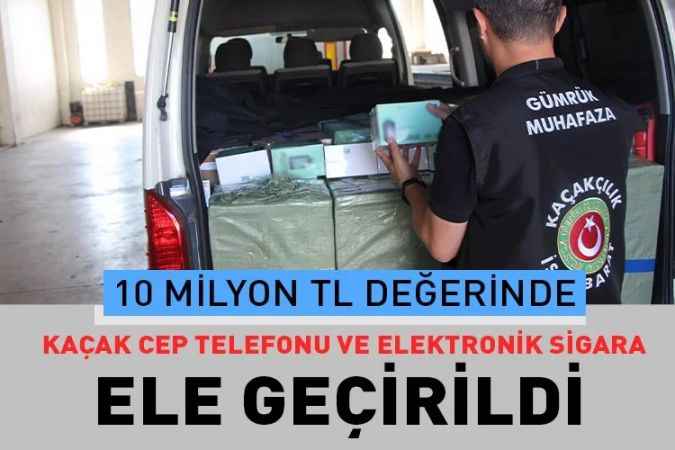 Kapıkule’de Kaçak cep telefonu ve elektronik sigara ele geçirildi.