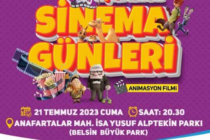 Kayserililer açık hava sineması keyfi yaşayacak