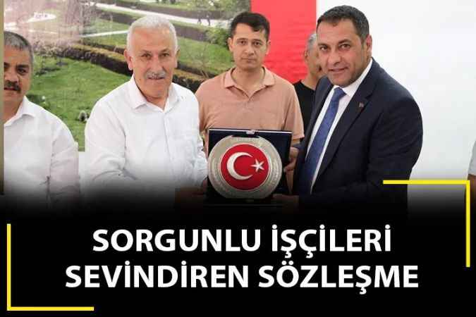 Sorgun'da 300 işçinin toplu sözleşme sevinci