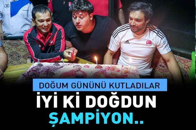 Rıza Kayaalp'in doğum gününü kutladılar. İyi ki doğdun şampiyon!