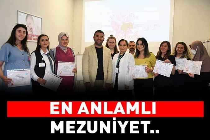 Yozgat Şehir Hastanesi'nde En anlamlı mezuniyet