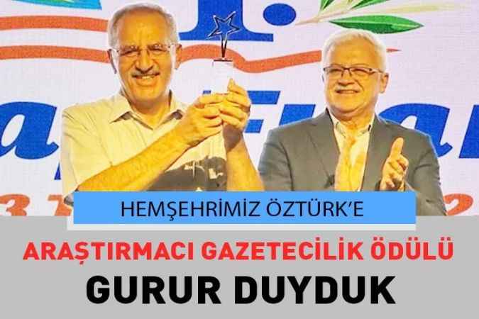 Hemşerimiz Saygı Öztürk’e Araştırmacı Gazetecilik Ödülü