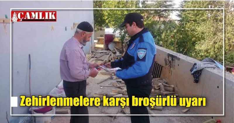 Zehirlenmelere karşı broşürlü uyarı