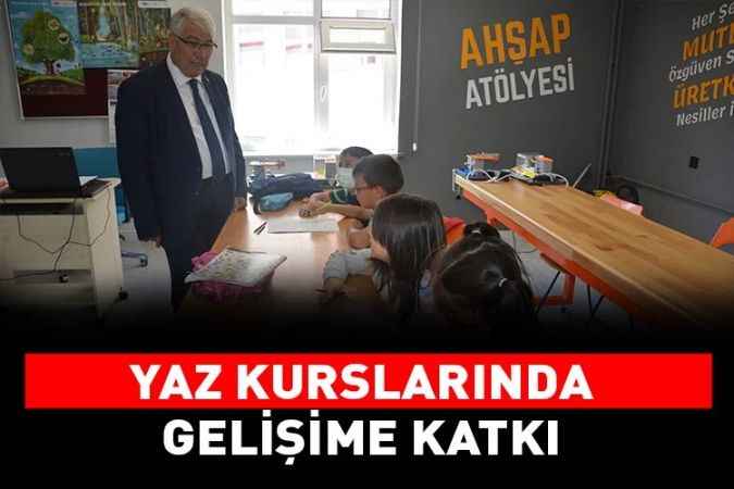 Yaz kurslarında  Gelişime katkı