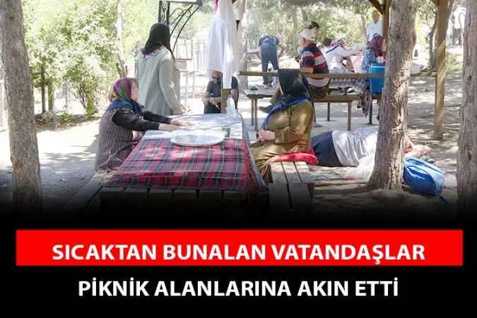 sıcaktan bunalan vatandaşlar kendilerini gölgelere attı