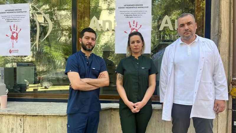 Ankara'da Veteriner Hekimler Eylem Yaptı: Şiddete tepki için 'klinik kapattı'