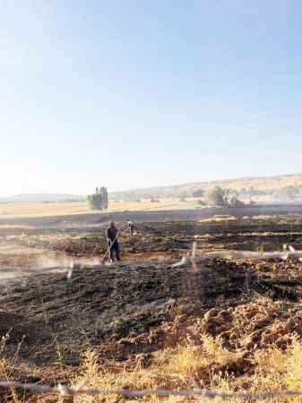Yozgat’ta buğday ekili alan küle döndü