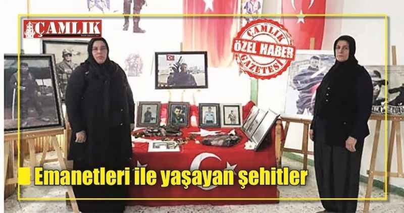 Emanetleri ile yaşayan şehitler