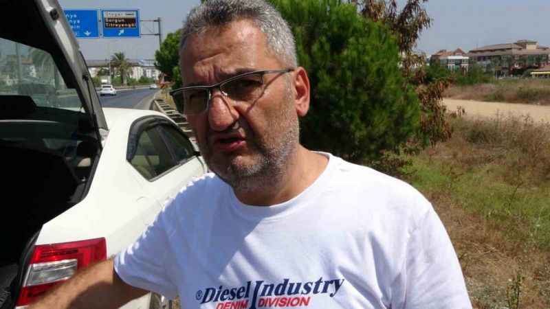 Refüje çarparak karşı yola geçti, çelik bariyerlere çarparak durabildi