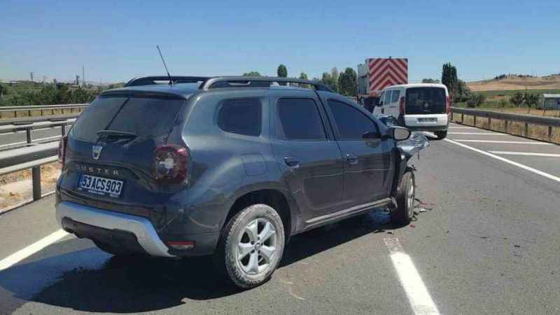 Yol çalışmasında kaza meydana geldi