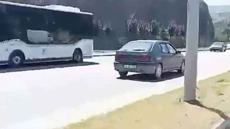 Uyarıları dinlemedi ters yönde gitmeye devam etti