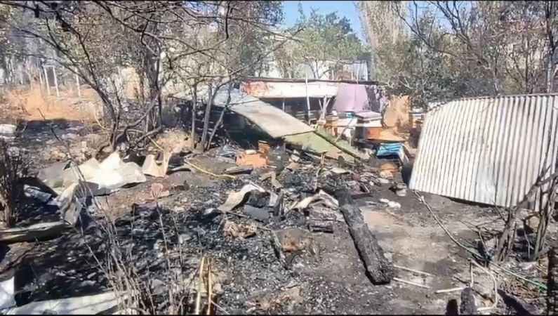 Köyde çıkan yangın da evler ve samanlık alevlere teslim oldu