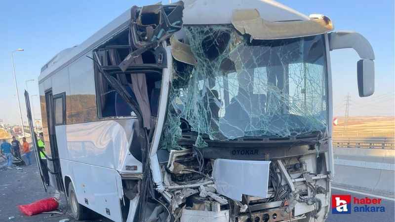 Son Dakika! Ankara'da Trafik Kazası: İşçi Servisi, Otomobil ve Tır çarpıştı 21 kişi yaralandı