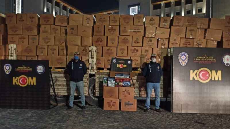 Ankara’da 51 Bin 300 Paket Kaçak Sigara Yakalandı