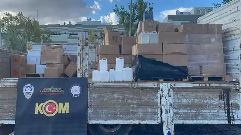 Ankara’da Etil alkol Operasyonu