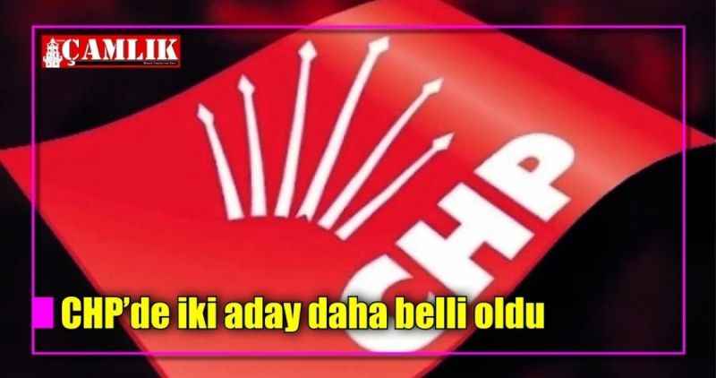 CHP'de iki aday daha belli oldu