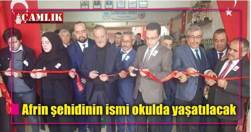 Afrin şehidinin ismi okulda yaşatılacak