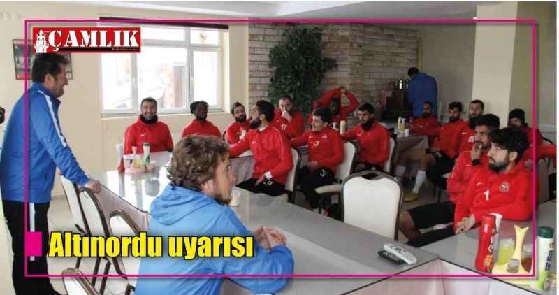 Altınordu uyarısı