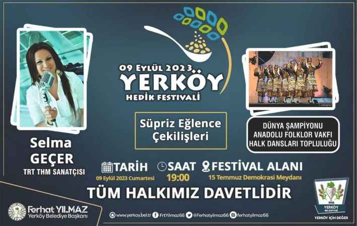 Yerköy Hedik Fesvalinde buluşalım!