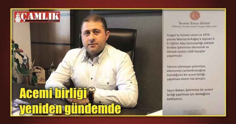 Acemi birliği yeniden gündemde