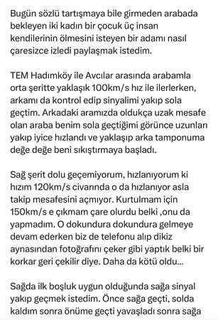 Arnavutköy'de Bir Psikiyatrist ve Çocuğu Trafikte Korku Dolu Anlar Yaşadı: Sosyal Medyadan Tepki