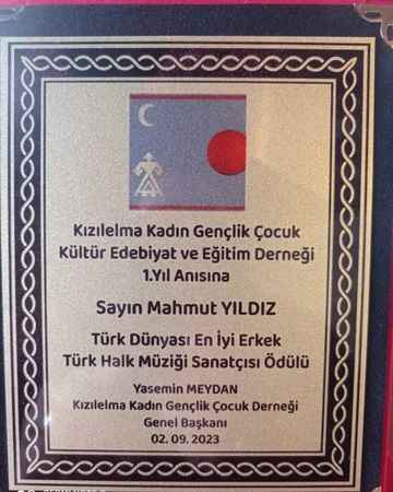 Yozgat'ın Gururu Mahmut Yıldız, Türk Dünyası En İyi Erkek Türk Halk Müziği Sanatçısı Ödülüne Layık Görüldü