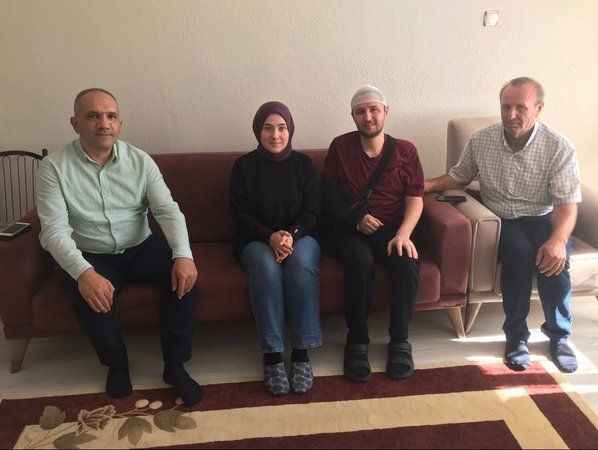 Yozgatlı genç polis o acı kaza da yaralanmıştı. Yaralı polisi baba ocağında müdürü unutmadı!
